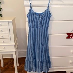 Aerie Midi Blue Dress